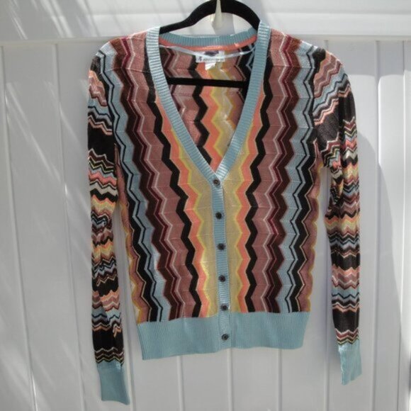 Missoni 20th Anniversary Chevron Cardigan Sweater XS - Picture 2 of 5
